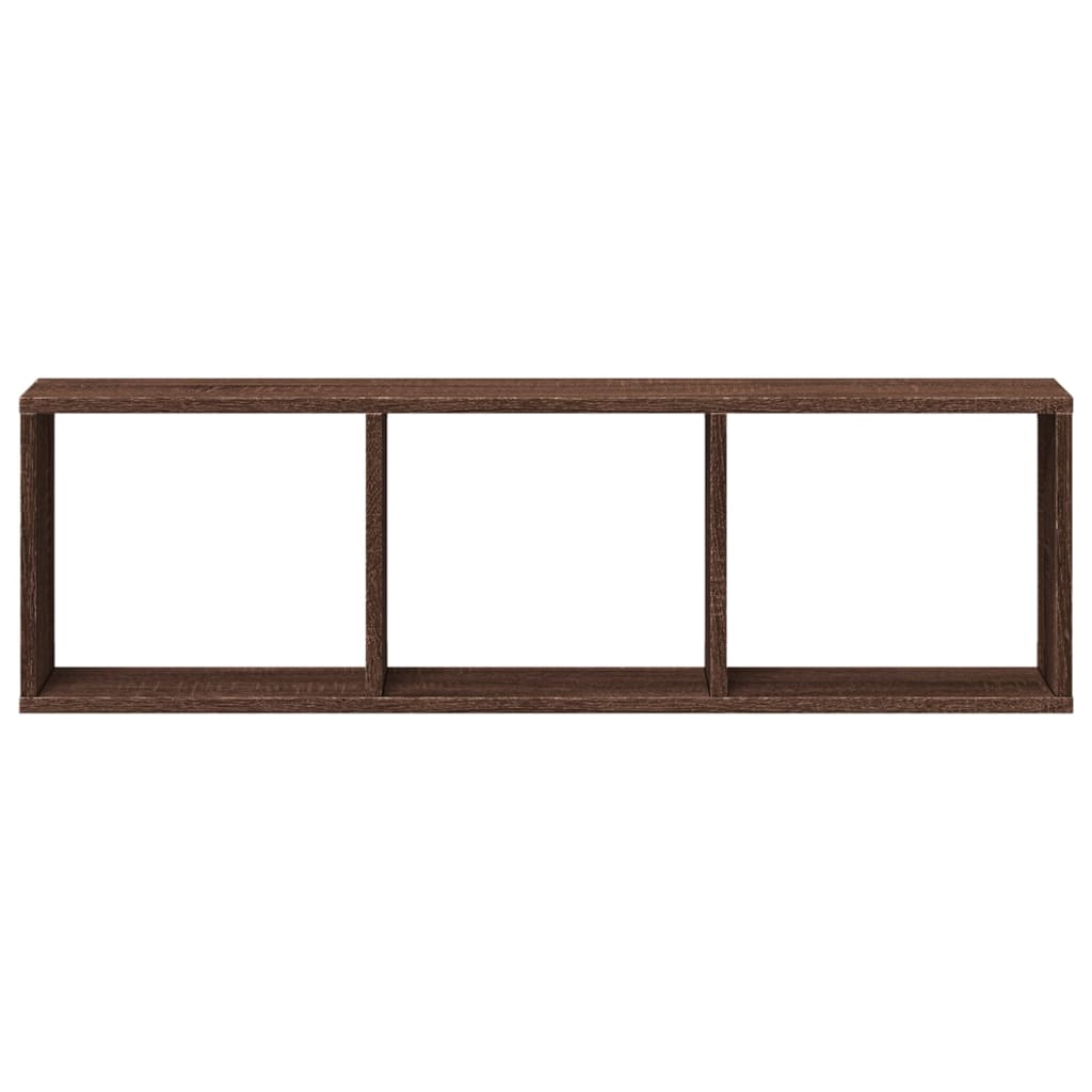 Wall cabinet 100x16x30 cm oak look wood material