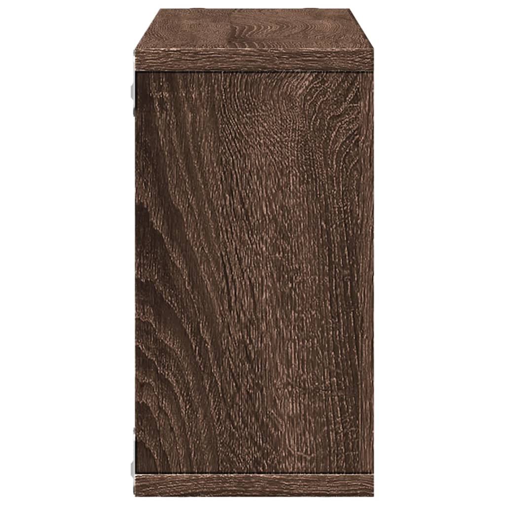 Wall cabinet 100x16x30 cm oak look wood material