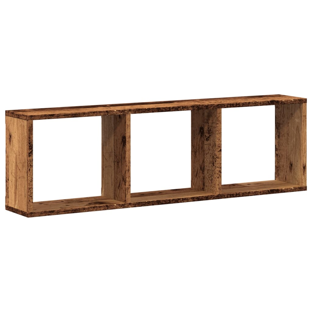 Wall cabinet 100x16x30 cm old wood look wood material