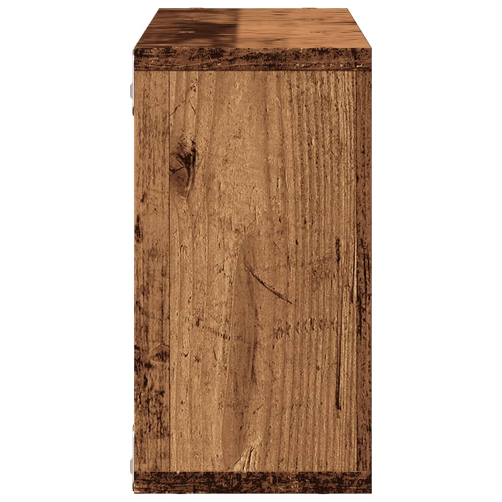 Wall cabinet 100x16x30 cm old wood look wood material