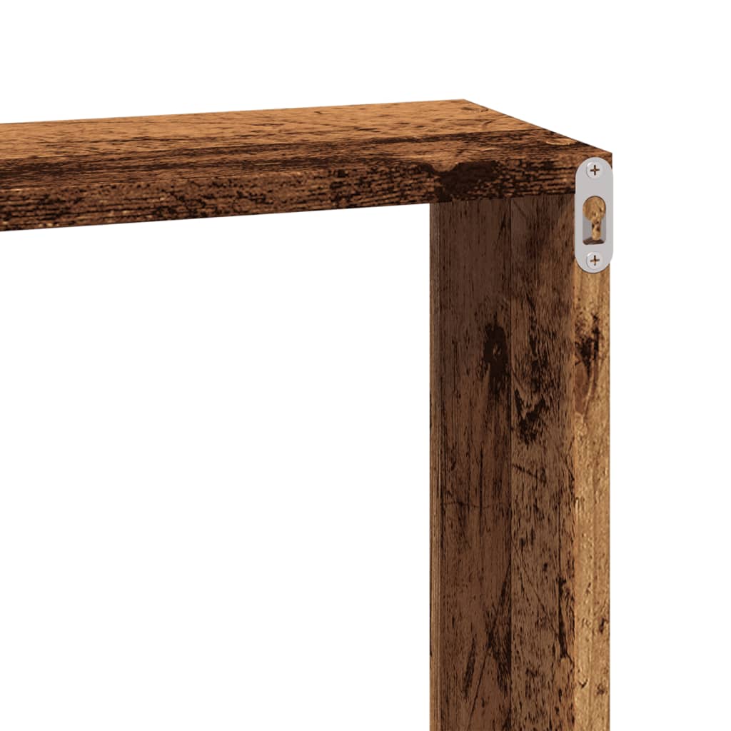 Wall cabinet 100x16x30 cm old wood look wood material