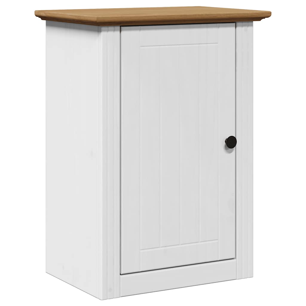 Armoire de salle de bain murale BODO blanc et marron 44x30x60 cm