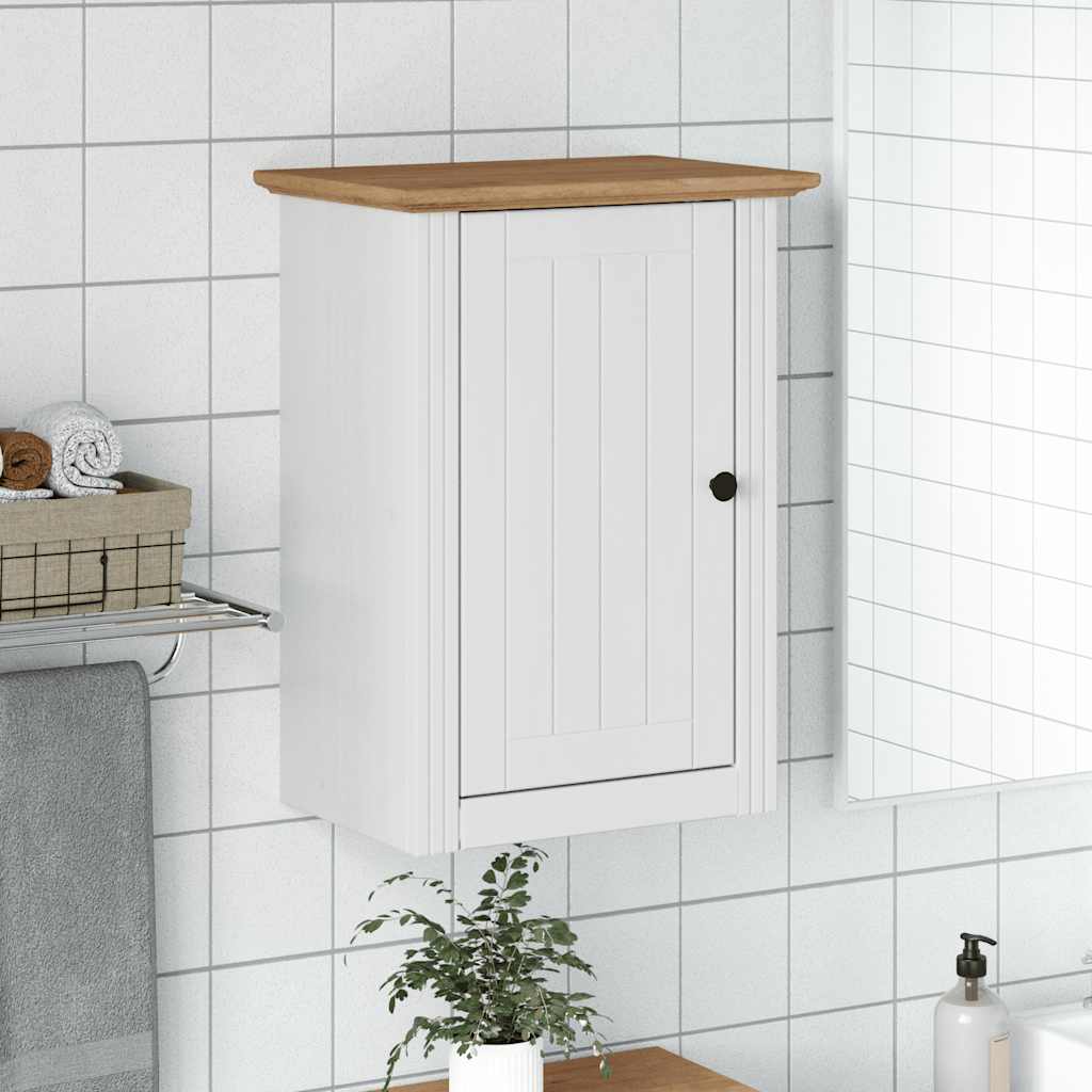 Armoire de salle de bain murale BODO blanc et marron 44x30x60 cm