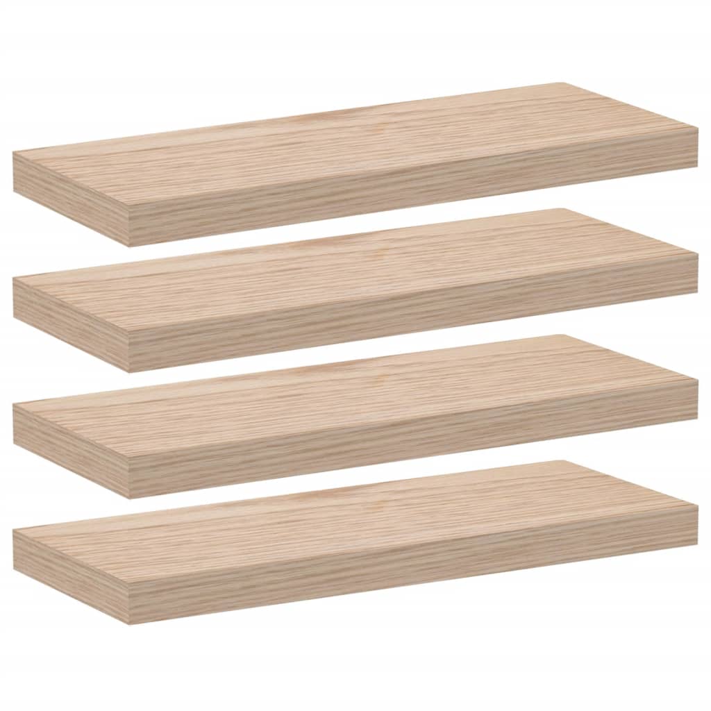 Étagères flottantes 4 pièces 60x23,5x4 cm en bois
