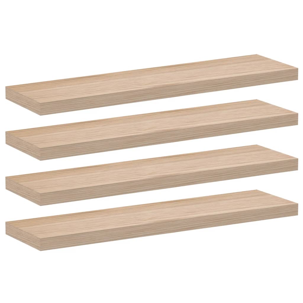 Floating shelves 4 pcs. 90x23.5x4 cm wood material