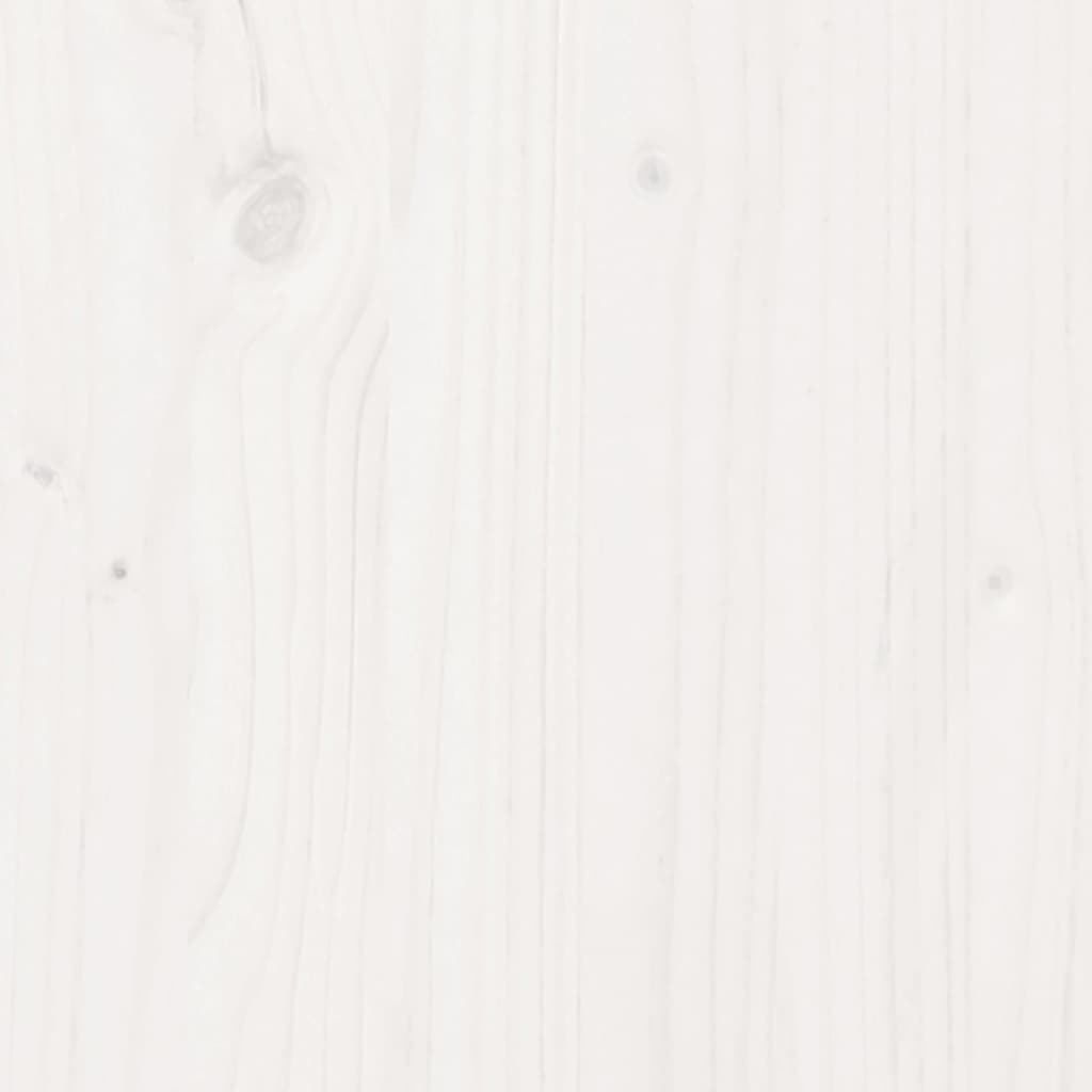 Bedside Table with Desk White 232x112x75 cm Solid Wood