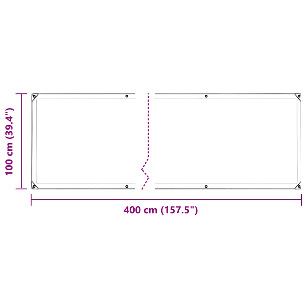 Pflanzenabdeckung mit Ösen 1x4 m PVC
