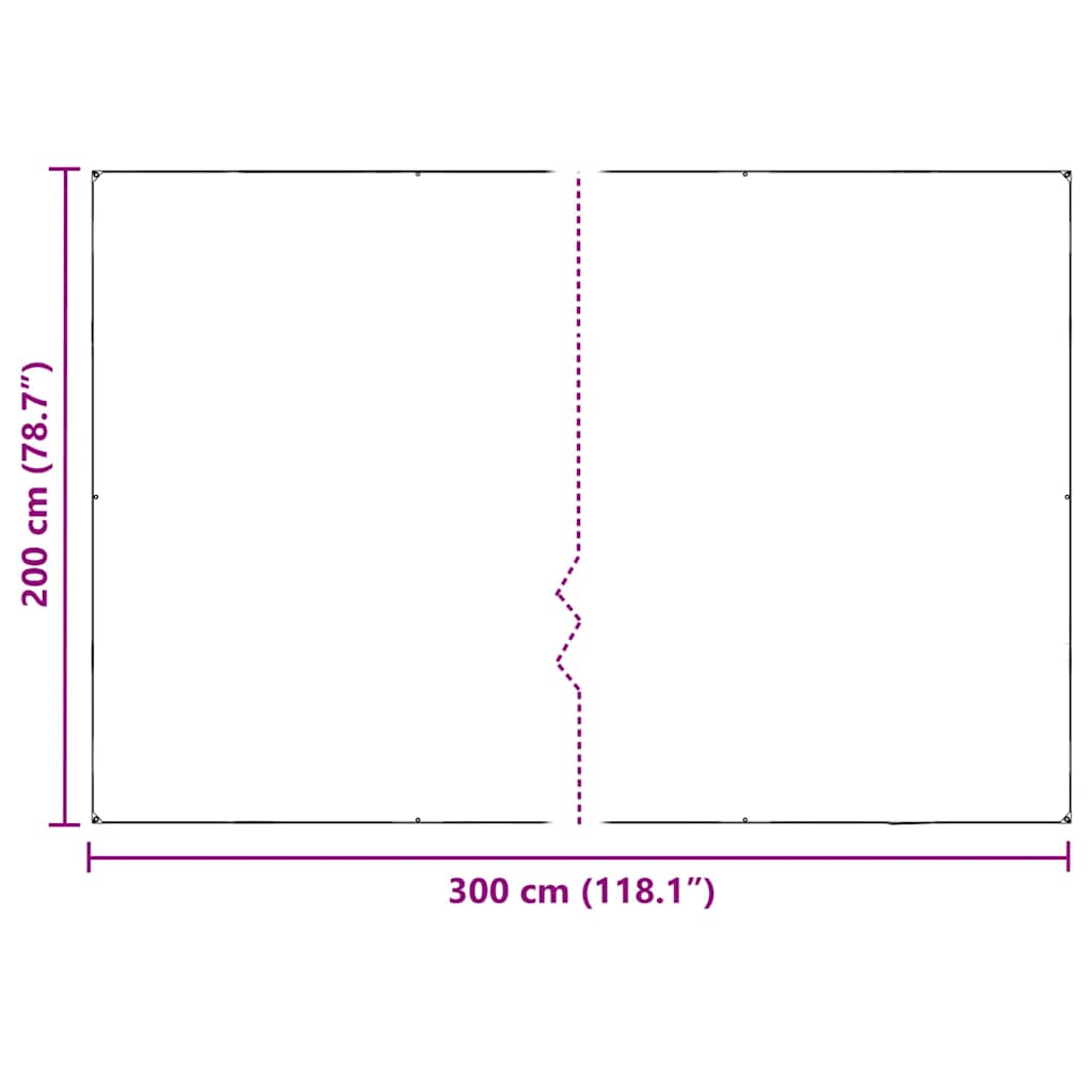 Pflanzenabdeckung mit Ösen 2x3 m PVC