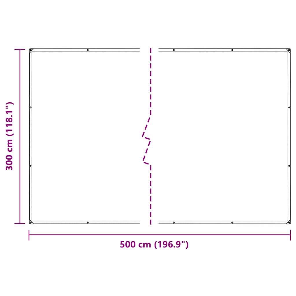 Pflanzenabdeckung mit Ösen 3x5 m PVC