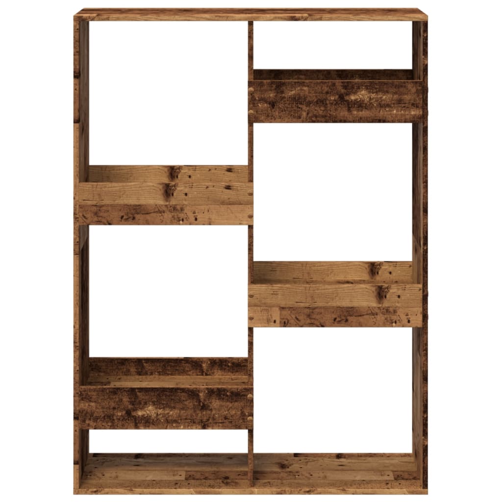Bookshelf reclaimed wood look 100x33x135 cm wood-based material
