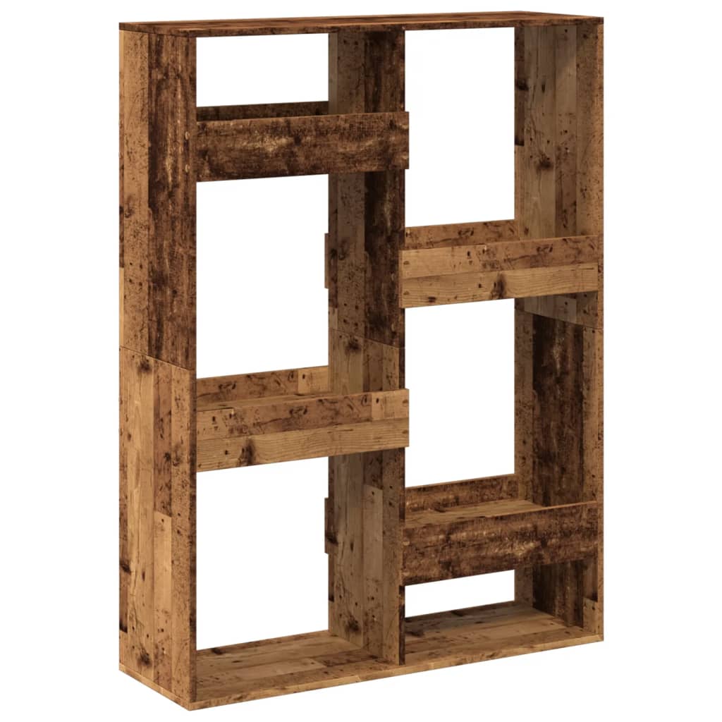 Bookshelf reclaimed wood look 100x33x135 cm wood-based material