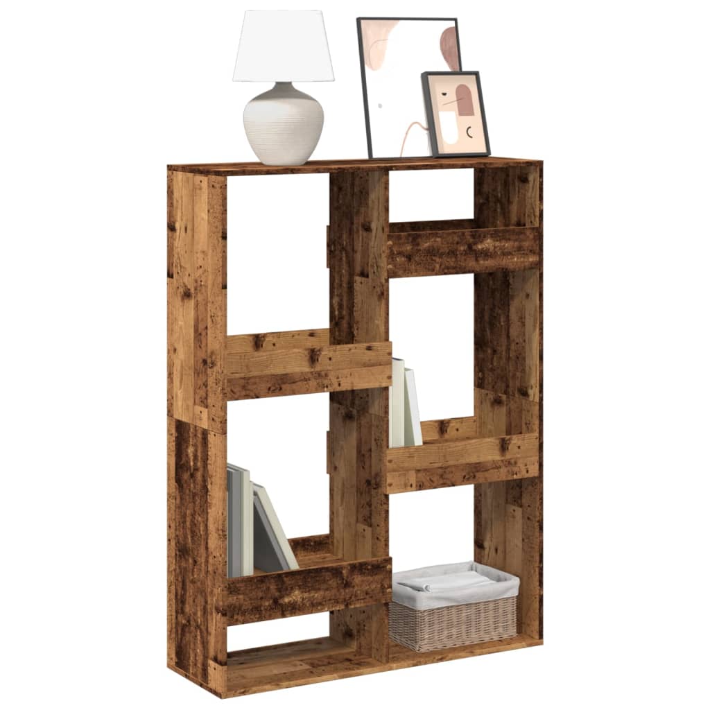 Bookshelf reclaimed wood look 100x33x135 cm wood-based material