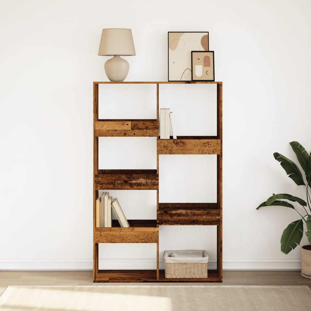 Bookshelf reclaimed wood look 100x33x155.5 cm wood-based material