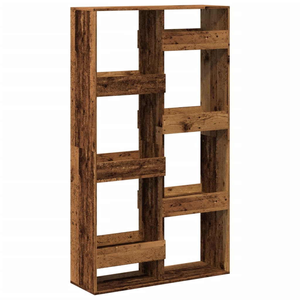Bookshelf reclaimed wood look 100x33x175 cm wood-based material