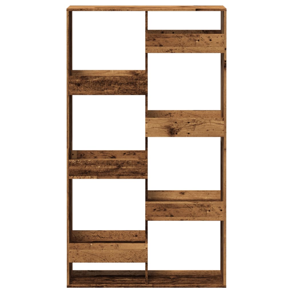 Bookshelf reclaimed wood look 100x33x175 cm wood-based material