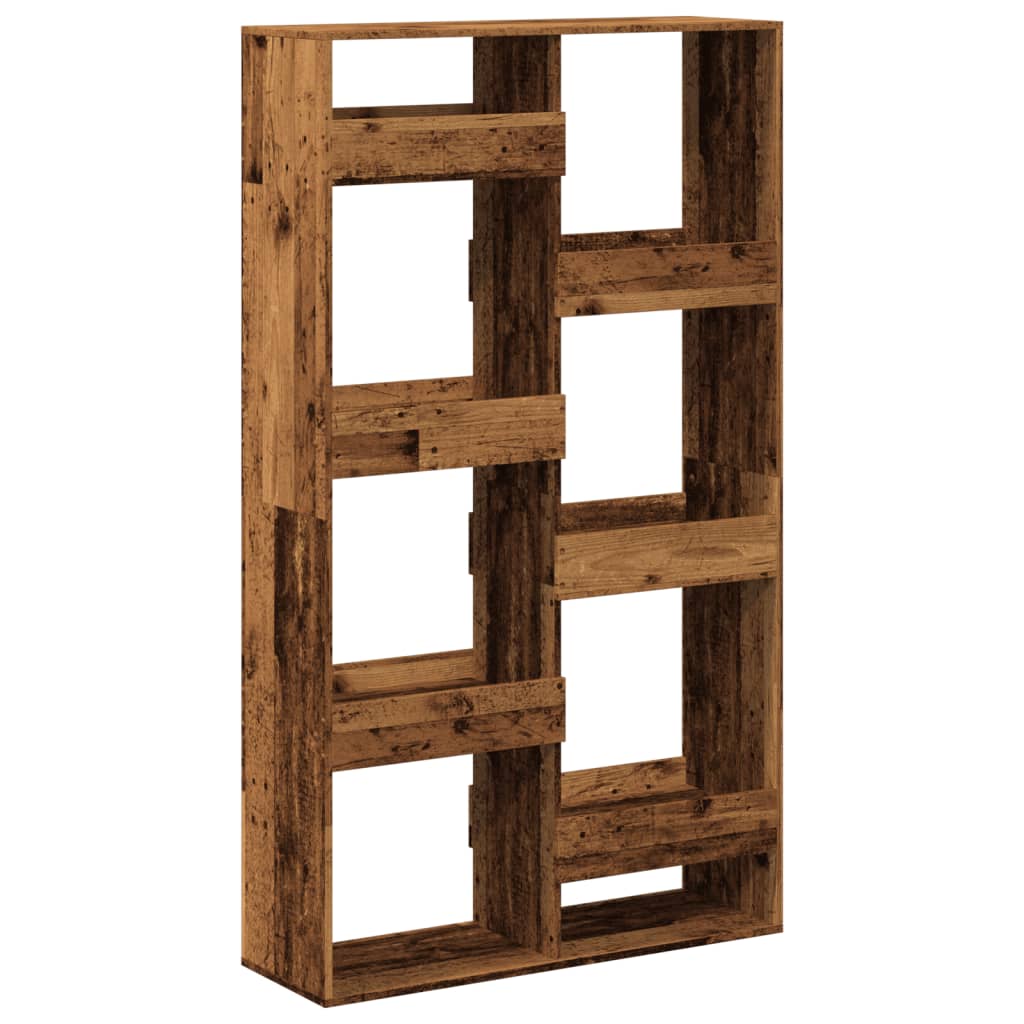 Bookshelf reclaimed wood look 100x33x175 cm wood-based material