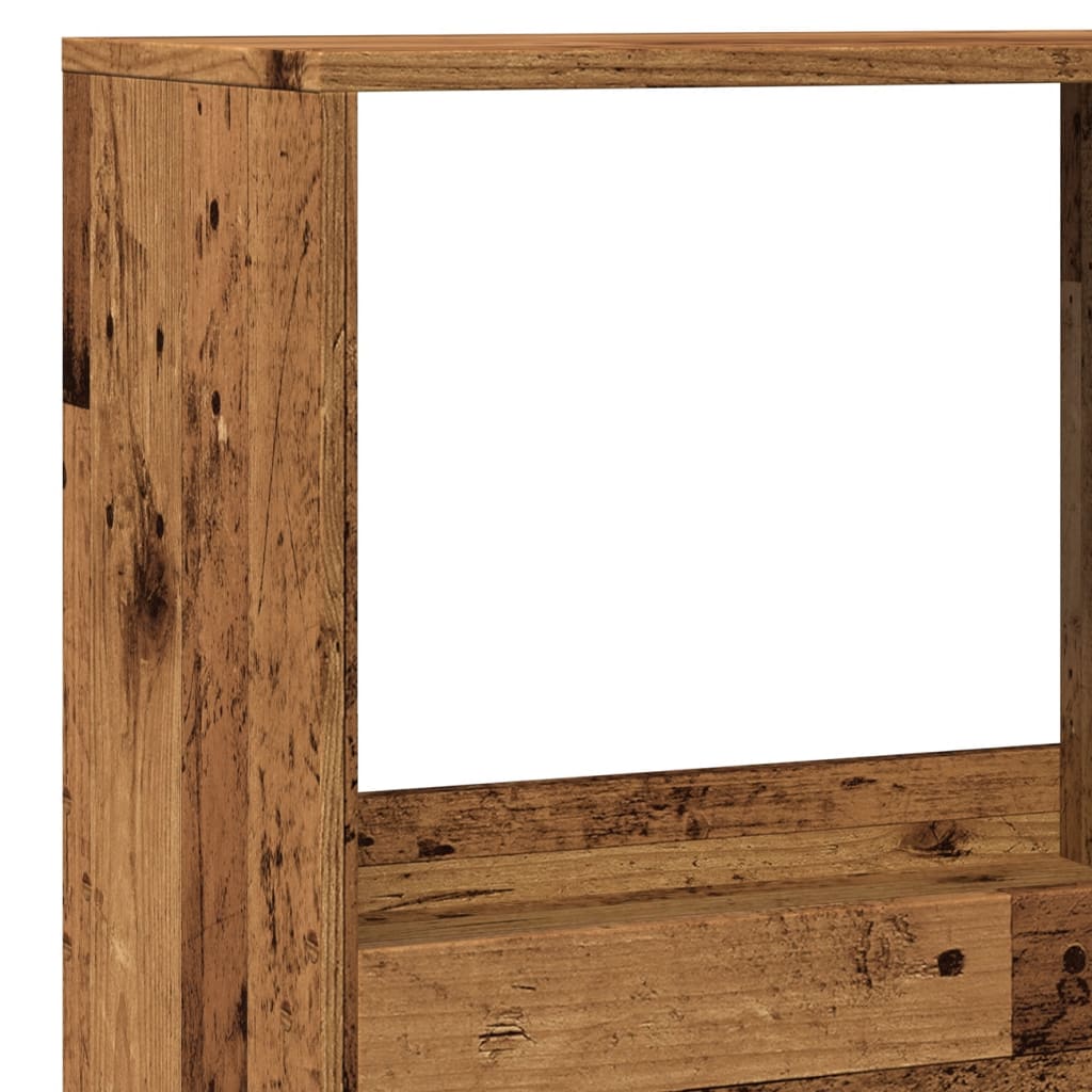 Bookshelf reclaimed wood look 100x33x175 cm wood-based material