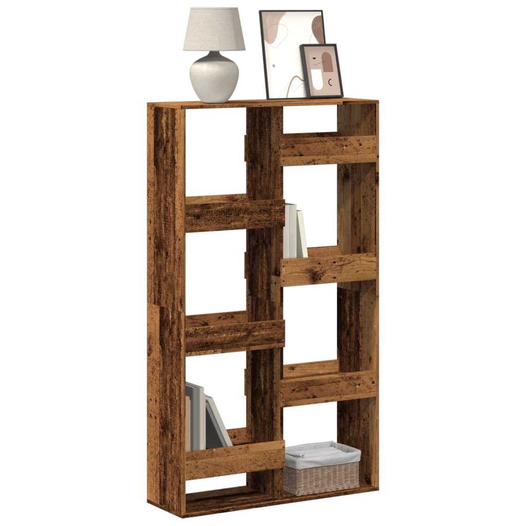 Bookshelf reclaimed wood look 100x33x175 cm wood-based material
