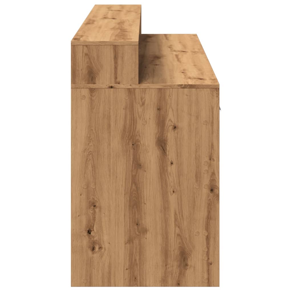 LED desk Artisan oak 160x55x91 wood material