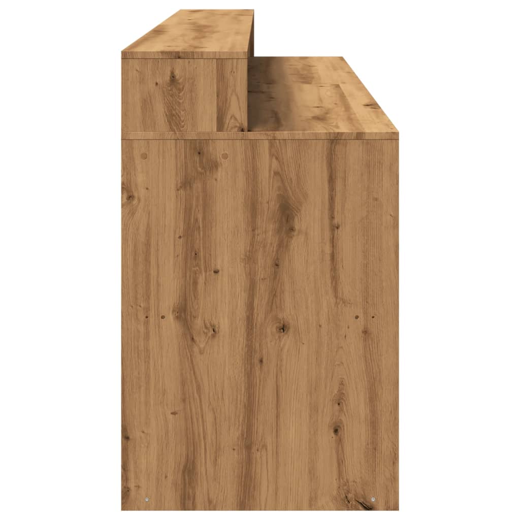 LED desk Artisan oak 200x55x91 wood material