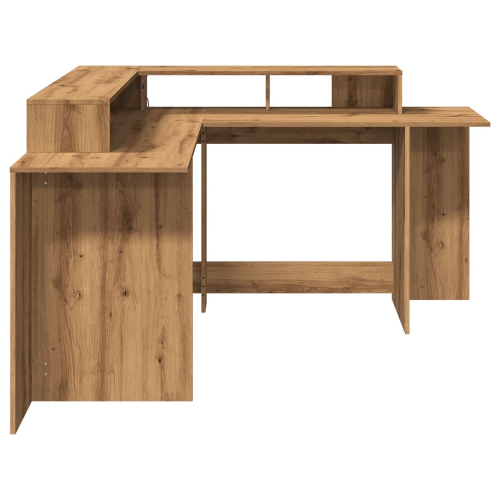 LED desk Artisan oak 152x152x91 wood material