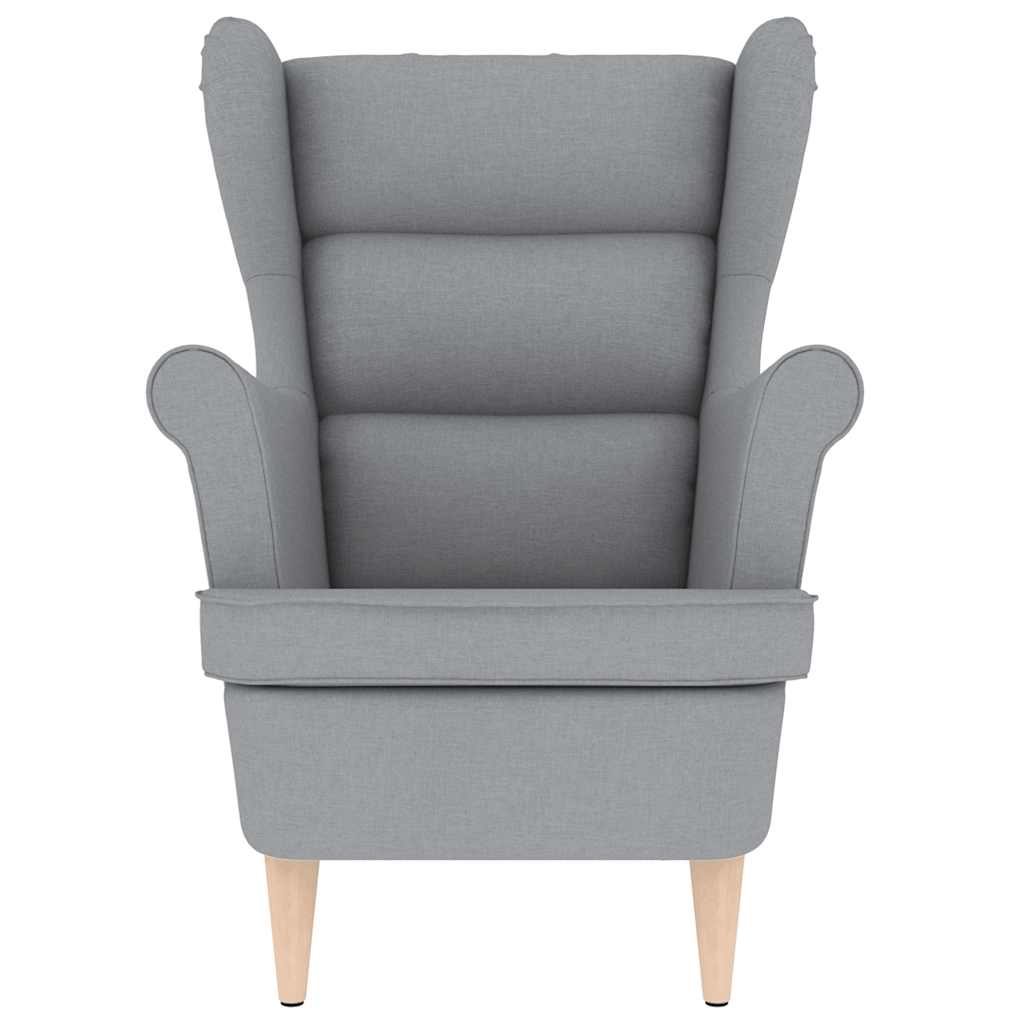 Fauteuil gris clair 74x84x100 cm tissu