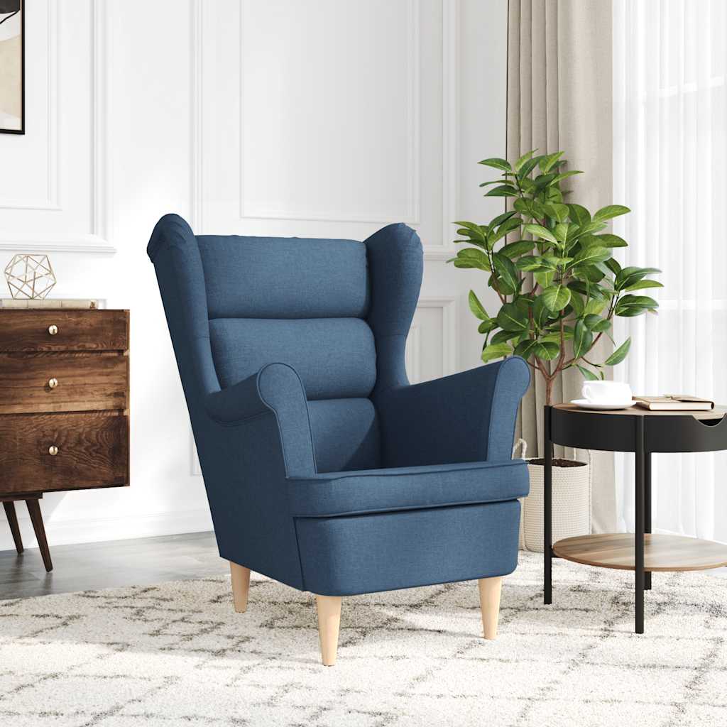 Fauteuil Bleu 74x84x100 cm tissu