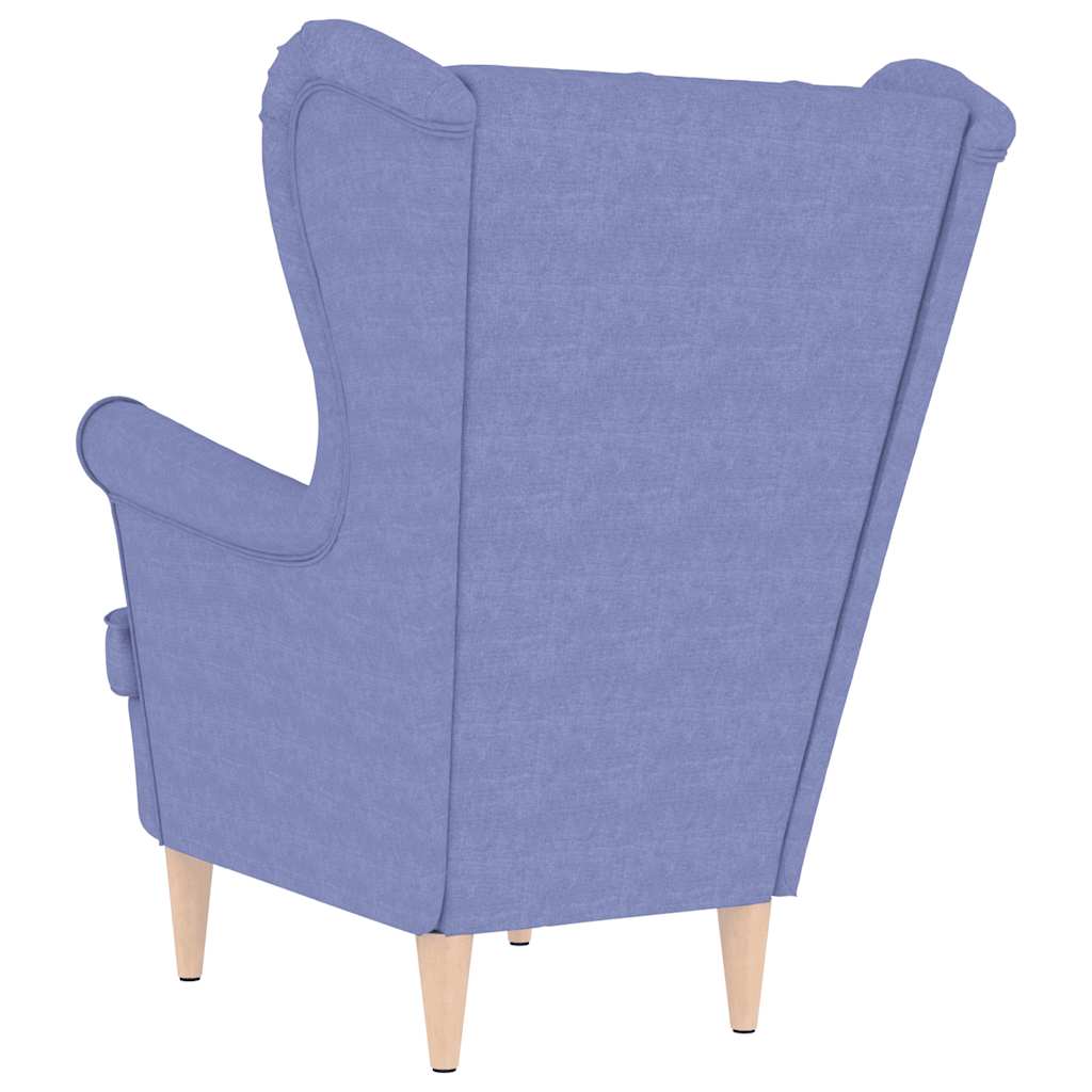 Fauteuil bleu denim 74x84x100 cm tissu