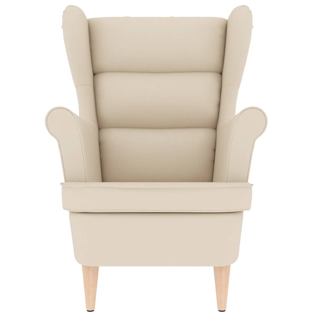 Sessel Weiß 74x84x100 cm Leinen