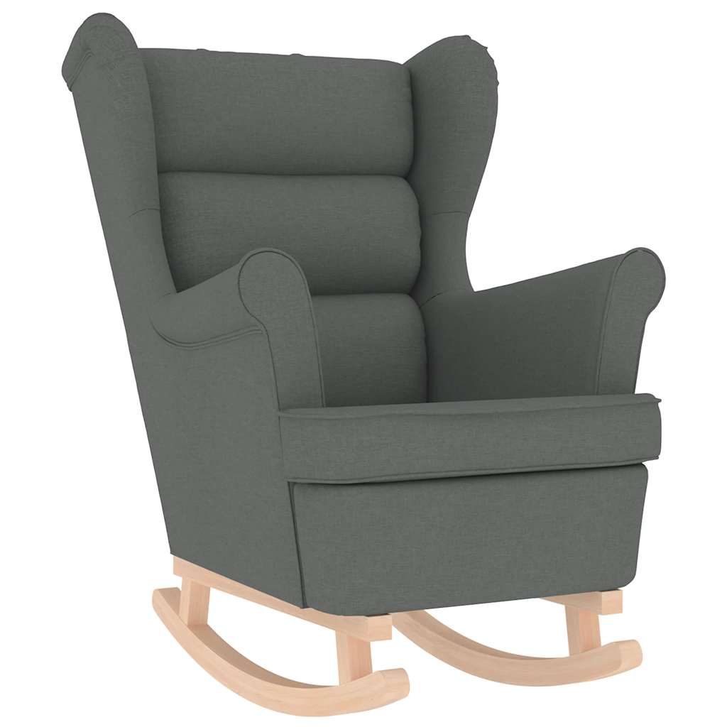 Fauteuil à bascule en tissu gris foncé 74x90x102 cm