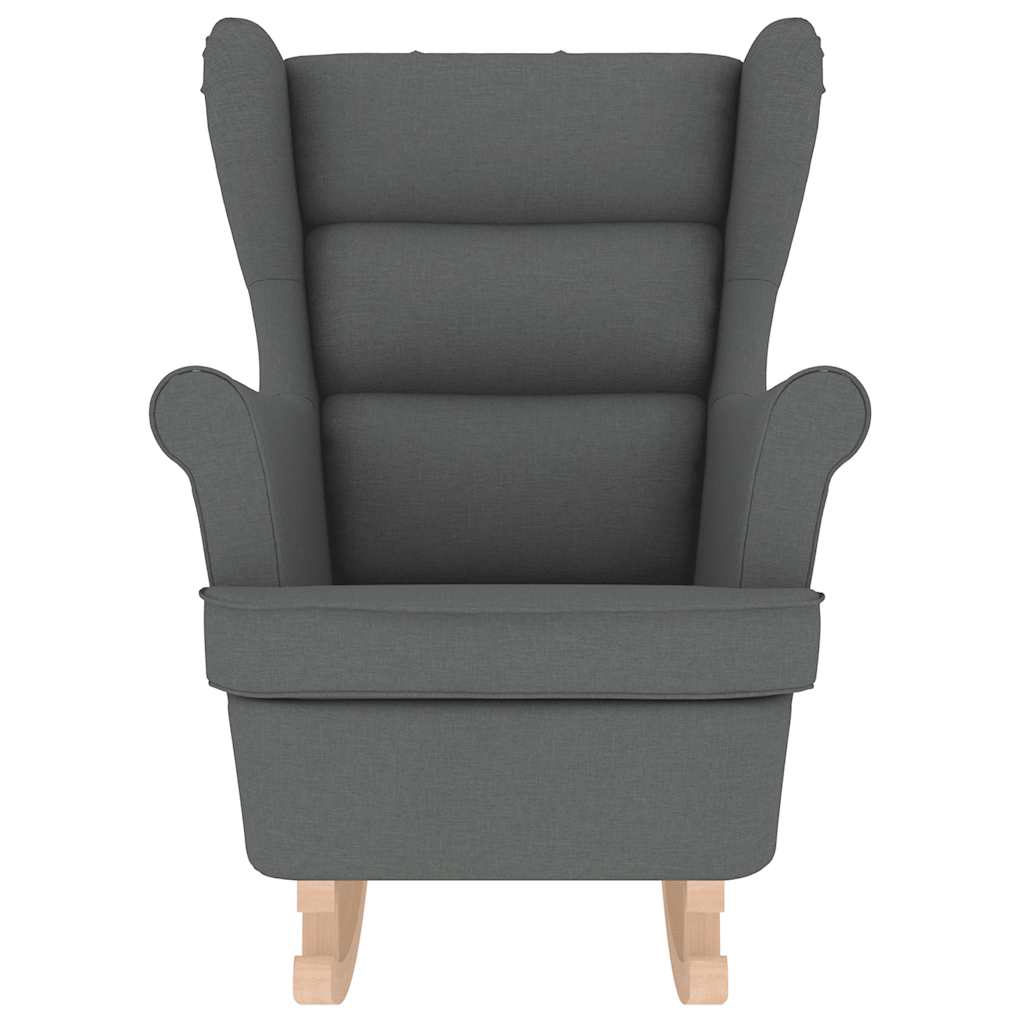 Fauteuil à bascule en tissu gris foncé 74x90x102 cm
