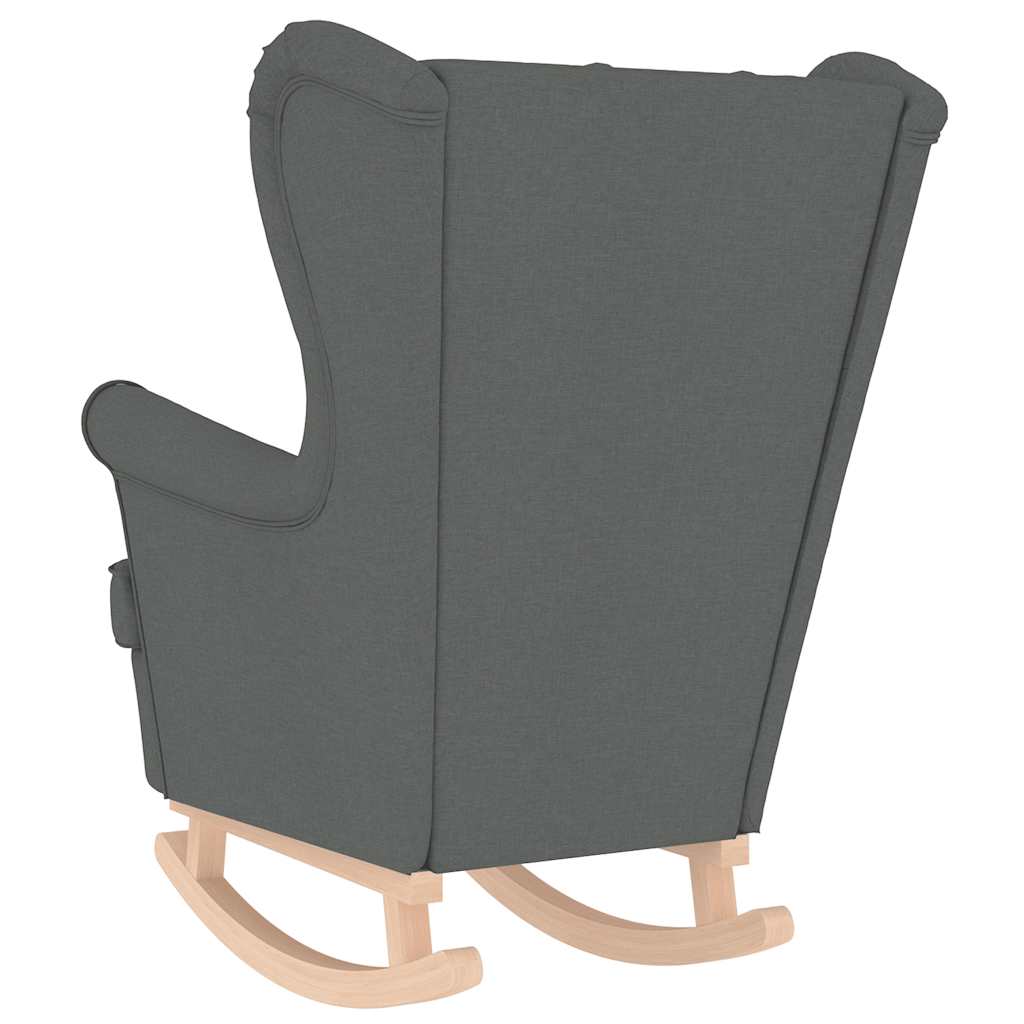 Fauteuil à bascule en tissu gris foncé 74x90x102 cm