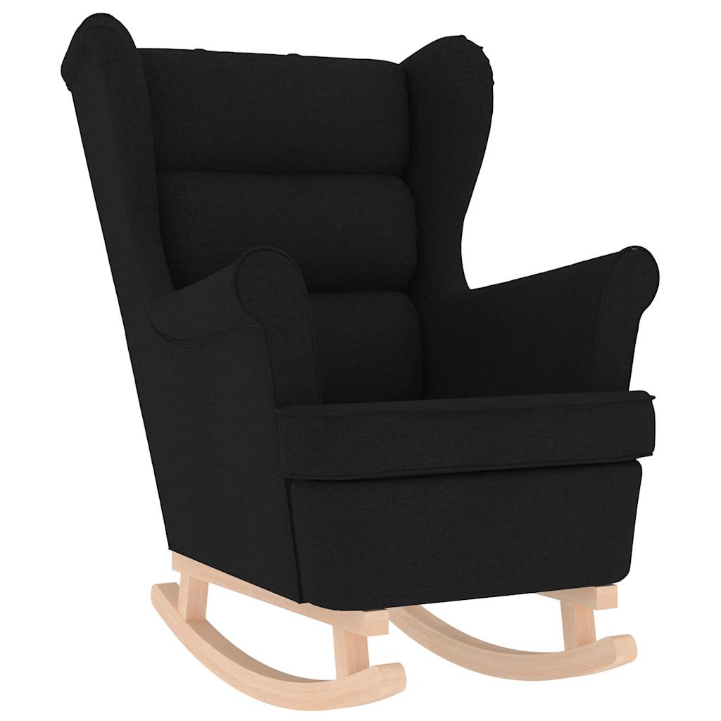 Fauteuil à bascule noir 74x90x102 cm tissu