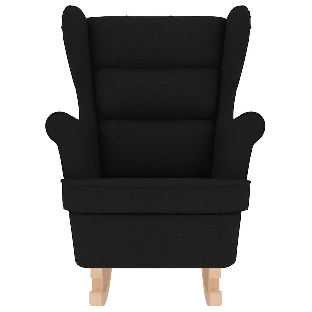 Fauteuil à bascule noir 74x90x102 cm tissu