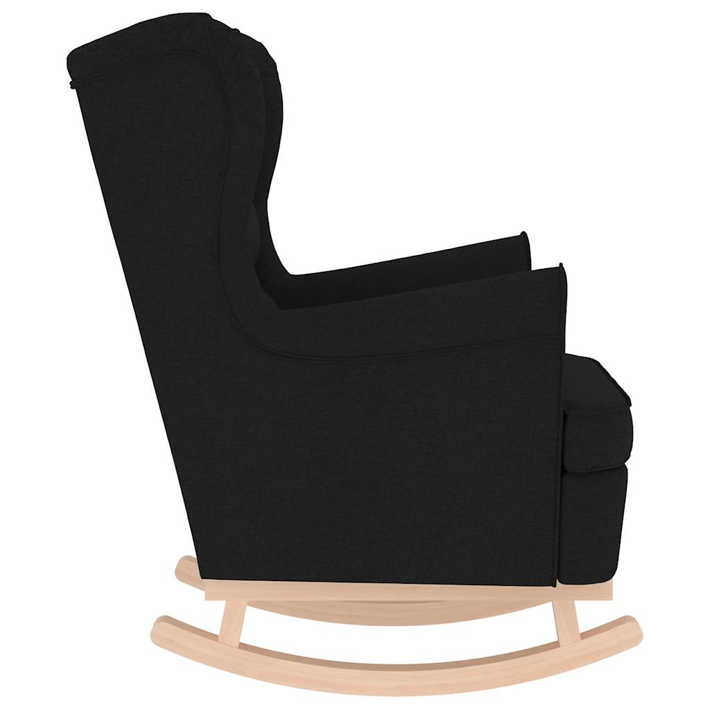 Fauteuil à bascule noir 74x90x102 cm tissu