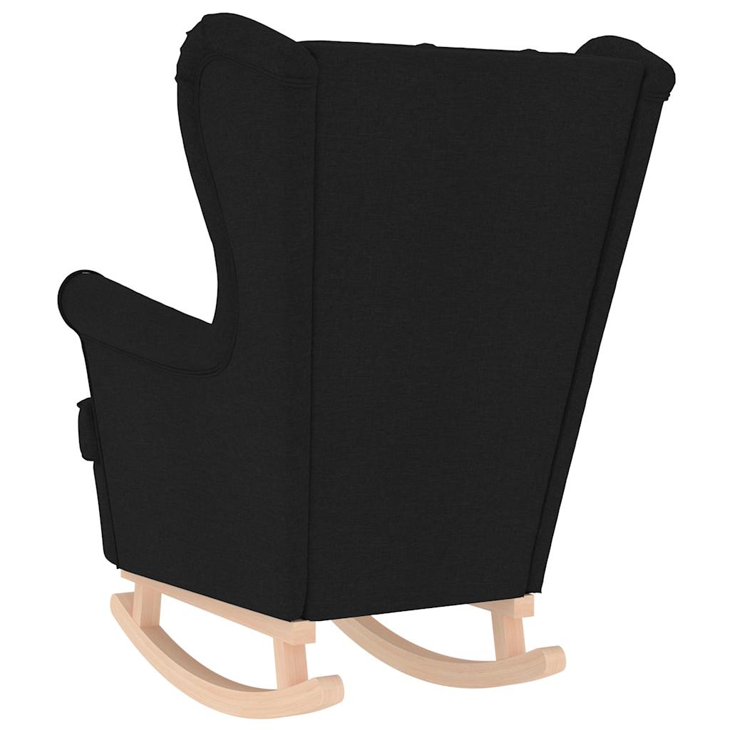 Fauteuil à bascule noir 74x90x102 cm tissu
