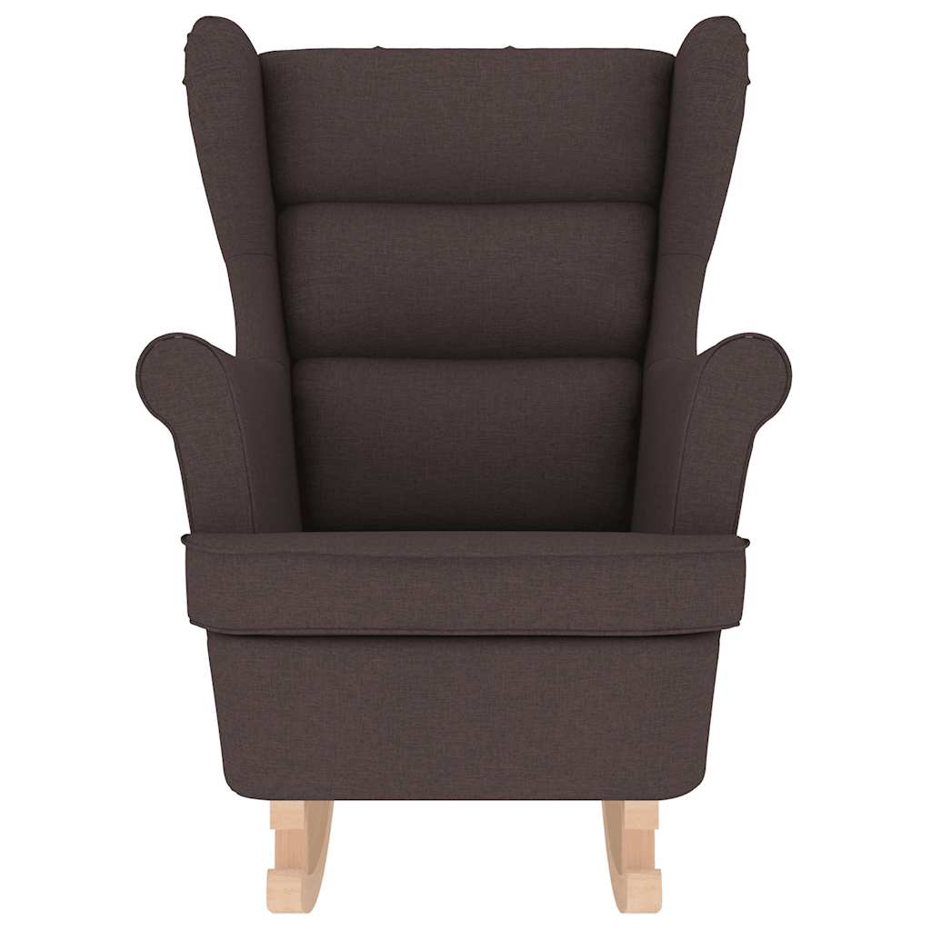 Schaukelsessel Dunkelbraun 74x90x102 cm Stoff