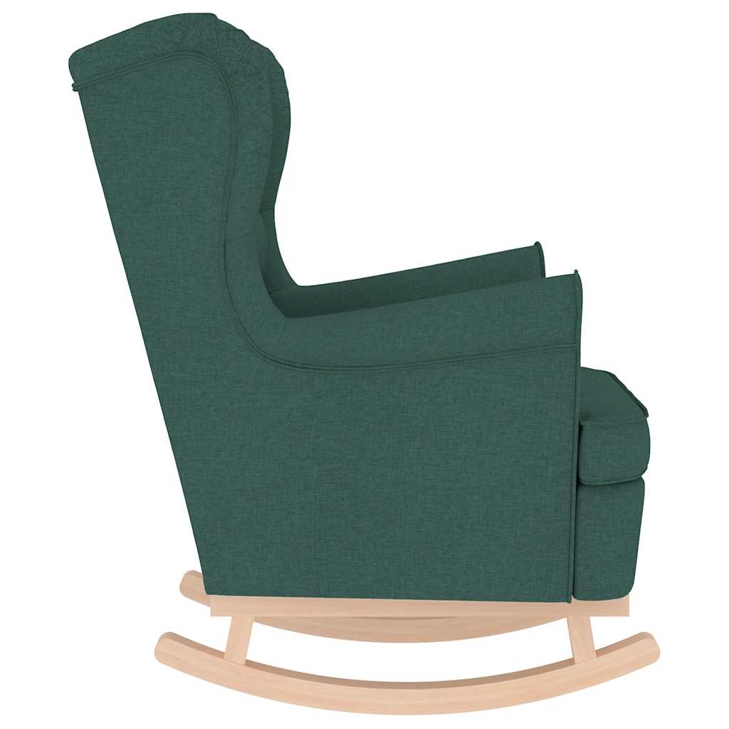 Fauteuil à bascule vert foncé 74x90x102 cm tissu