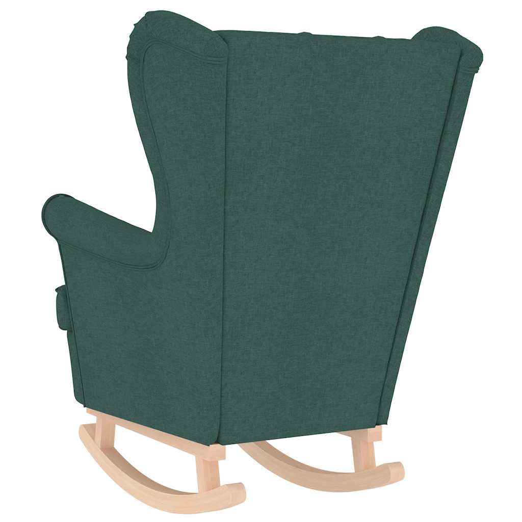 Fauteuil à bascule vert foncé 74x90x102 cm tissu