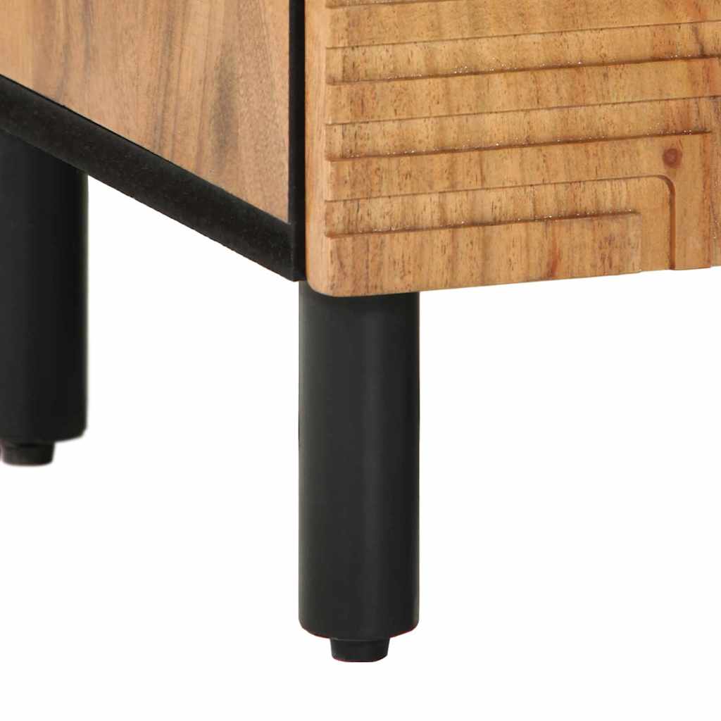 Badezimmermöbel Set mit Regal 2 pcs Braun Akazie Massivholz