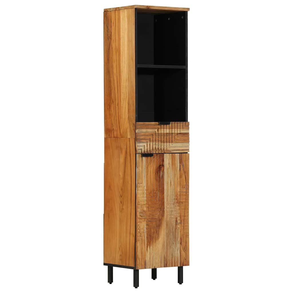 Badezimmermöbel Set mit Regal 4 pcs Braun Akazie Massivholz