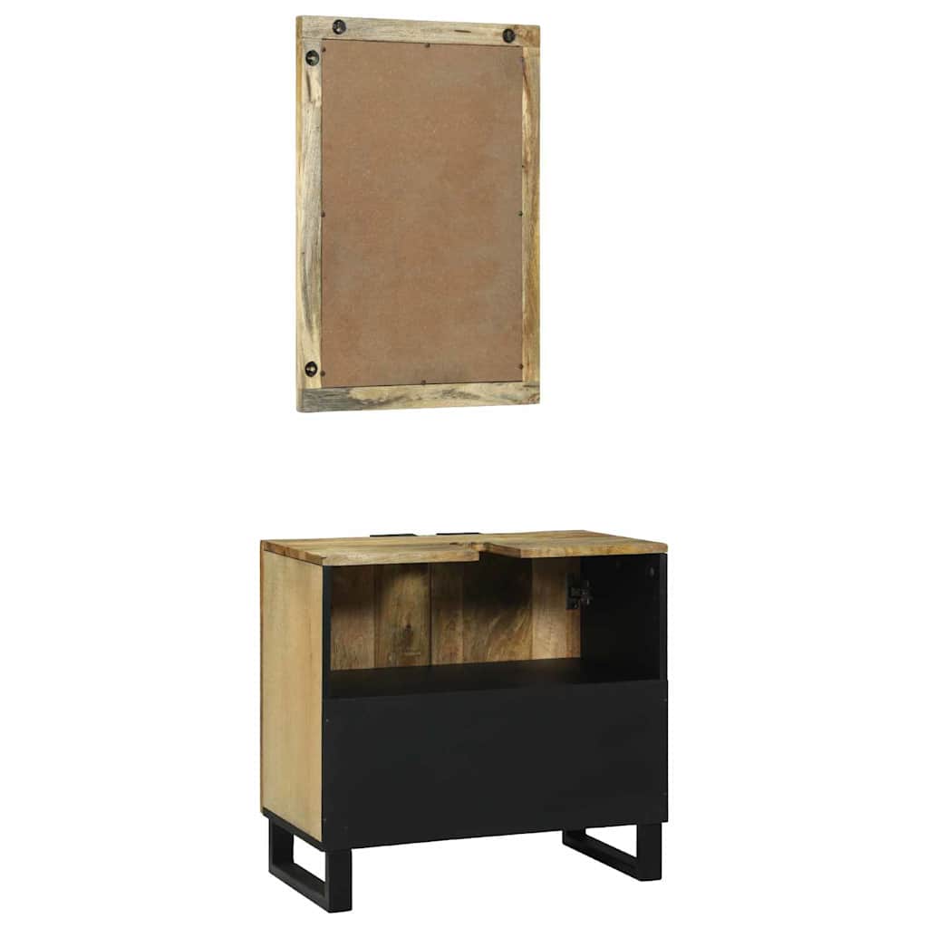 Badezimmermöbel Set mit Regal 2 pcs Braun 62 x 33 x 58 cm
