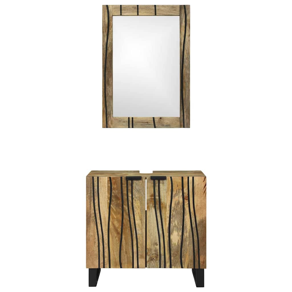 Badezimmermöbel Set mit Regal 2 pcs Braun 62 x 33 x 58 cm