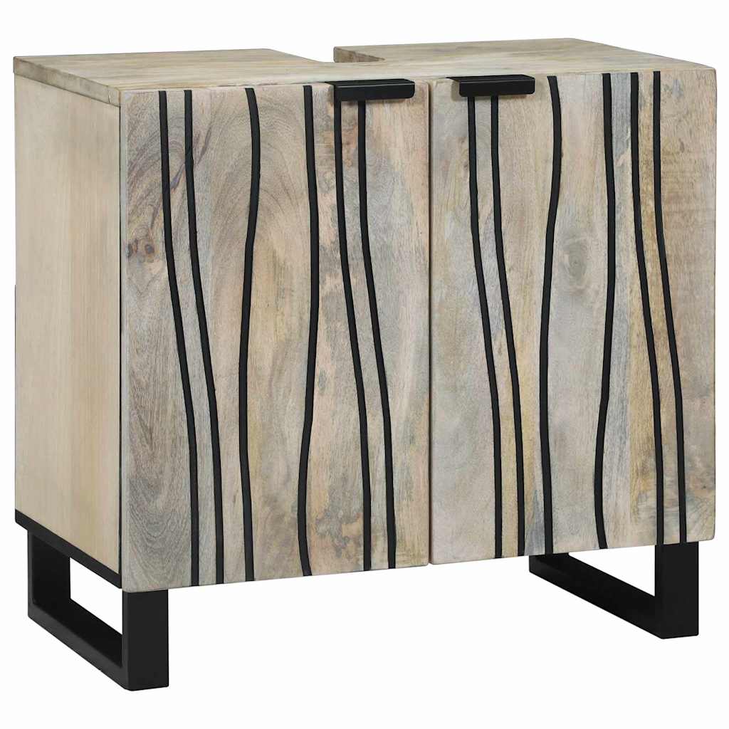 Badezimmermöbel Set mit Regal 2 pcs Weiß 62 x 33 x 58 cm