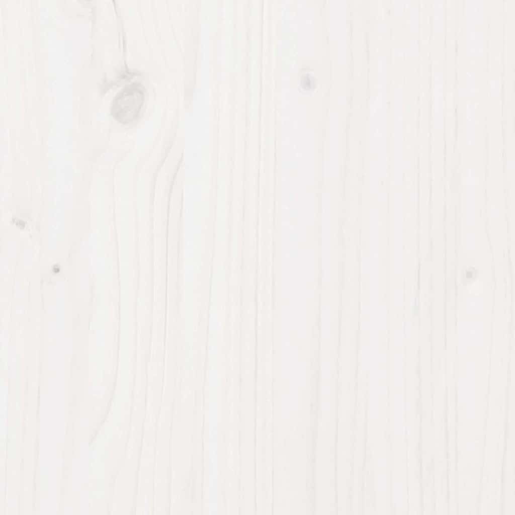 Lit en bois massif avec étagère sans matelas pin blanc 90x200 cm
