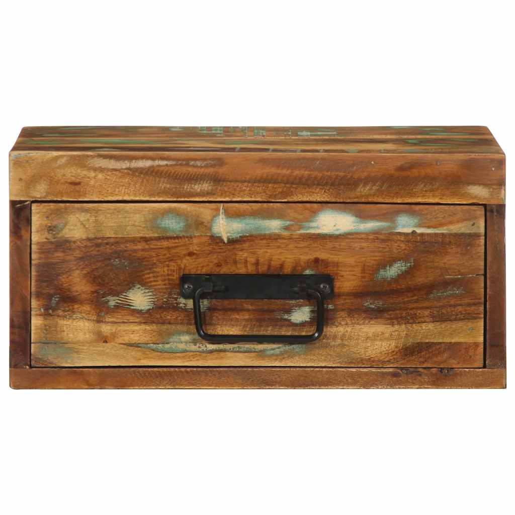 Wall-mounted bedside tables, 2 pieces, solid reclaimed wood