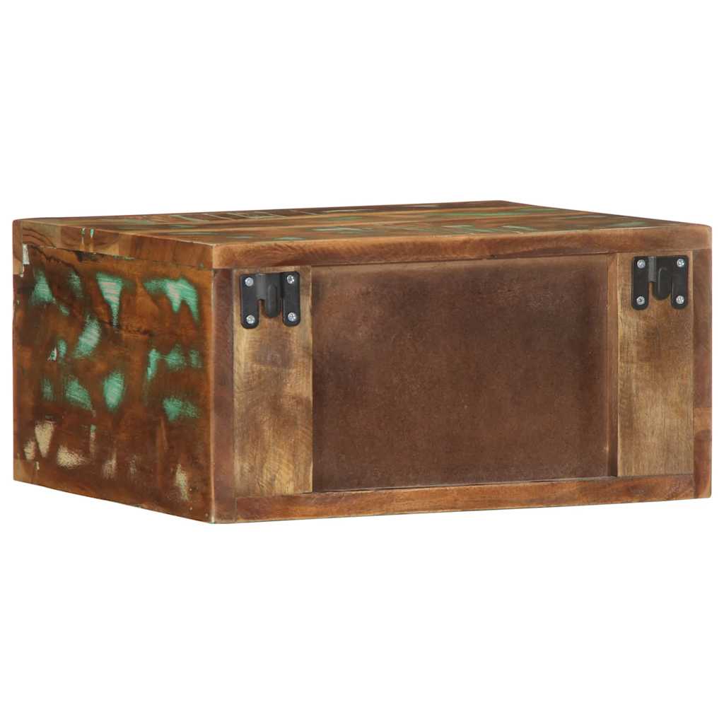 Wall-mounted bedside tables, 2 pieces, solid reclaimed wood
