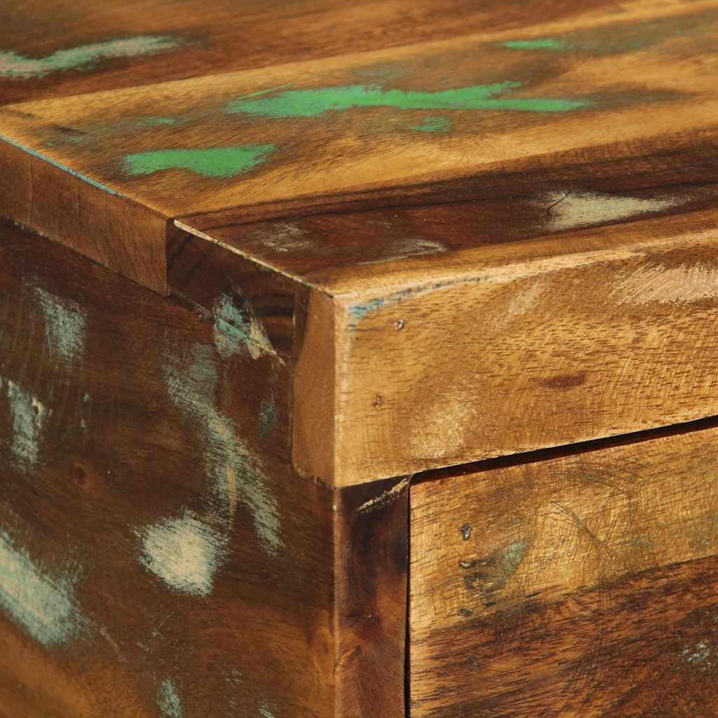 Wall-mounted bedside tables, 2 pieces, solid reclaimed wood