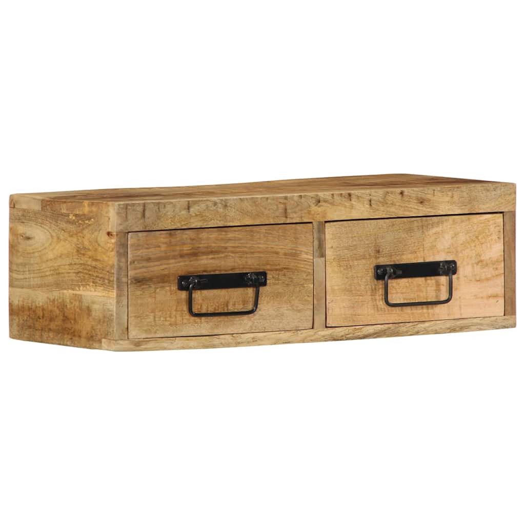 Meuble TV mural 60x30x19 cm Bois de manguier brut