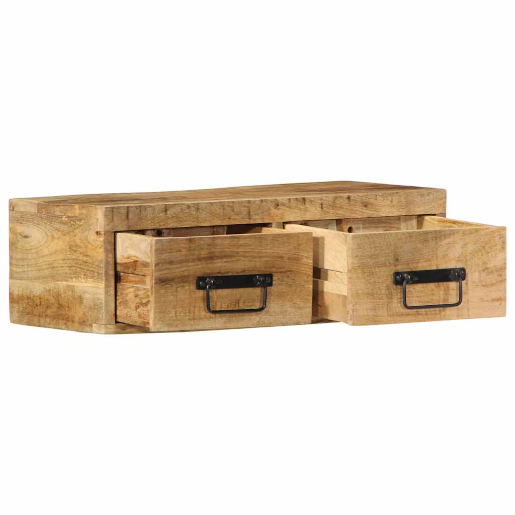 Meuble TV mural 60x30x19 cm Bois de manguier brut